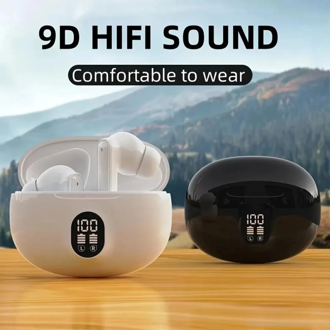 Crystal Clear Wireless Earbuds with Noise Cancellation & 24Hr Case