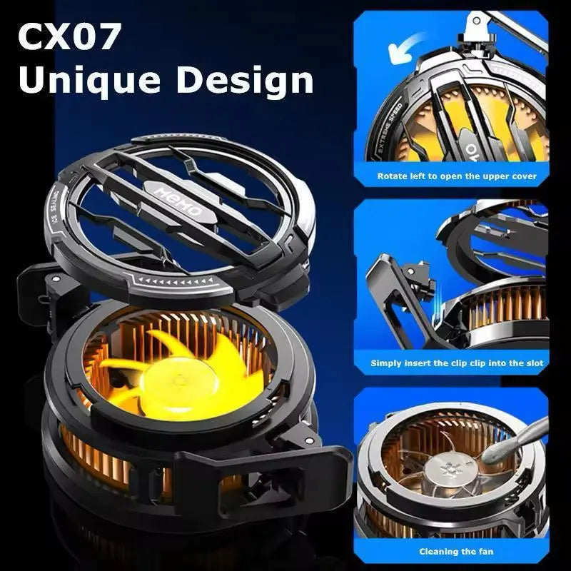 Premium Cooling Radiator for Phones - Black ABS Aluminum Gulfluxe