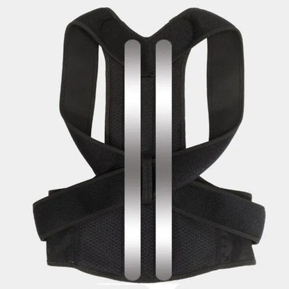 Posture Corrector Belt Black ABS Plastic Office School Use