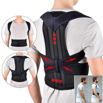 Posture Corrector Belt Black ABS Plastic Office School Use