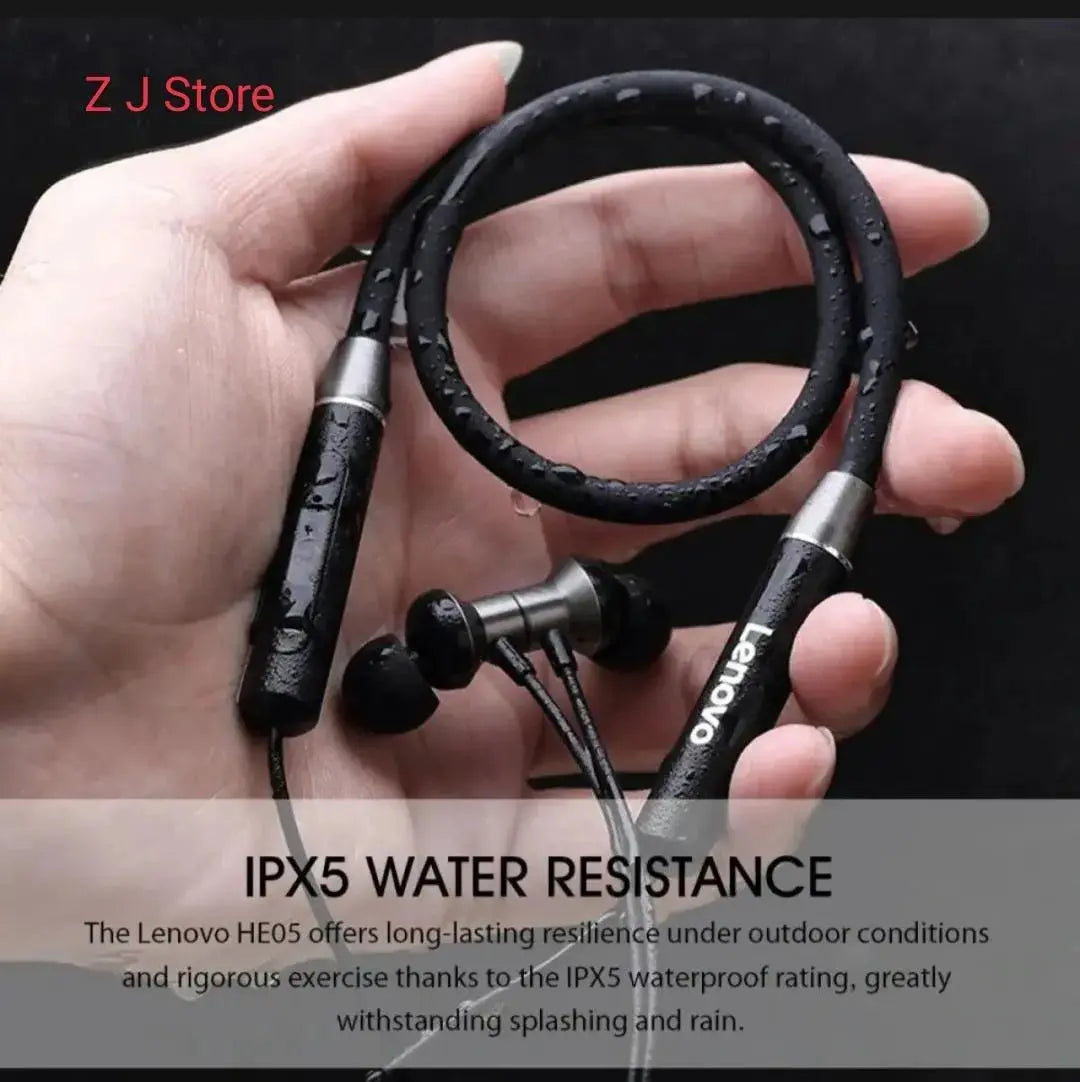 Lenovo Neckband Bluetooth 5.1 Wireless Earbuds Black Gulfluxe