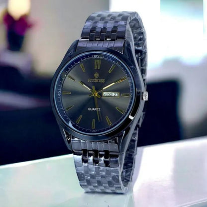 Men's Stainless Steel Quartz Watch 24mm Multicolor Strap