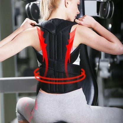Posture Corrector Belt Black ABS Plastic Office School Use